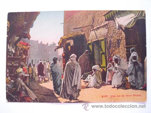 Cartes Postales: Antigua Postal : Une rue du vieux Biskra. Imp D'Art Adia n&ordm; 8181