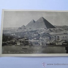 Postales: THE PYRAMIDS AND THE VILLAGE DURING NILE FLOOD - POST CARD EGYPT. Lote 33569221