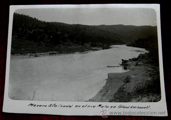 Postkarten: ANTIGUA FOTOGRAFIA DE MEXERA SFA (VADO) EN EL RIO MULUYA (ULLAD EMBARET) MARRUECOS, EN 1920 APROXIMA