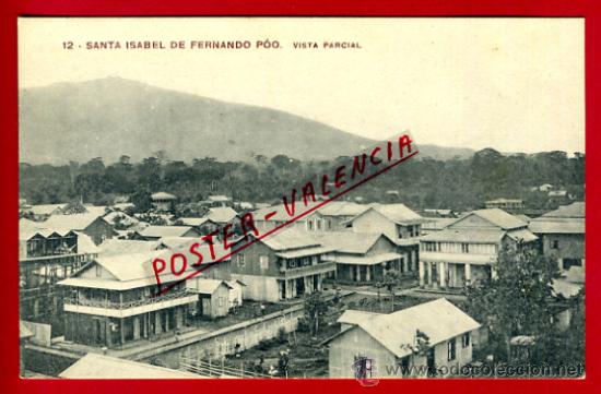 Postcards: POSTAL SANTA ISABEL DE FERNANDO POO, VISTA PARCIAL,   P72544