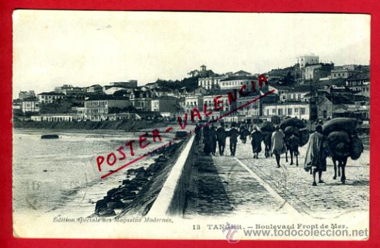 Postkarten: POSTAL TANGER, MARRUECOS, BOULEVARD FRONT DE MER,   P72551