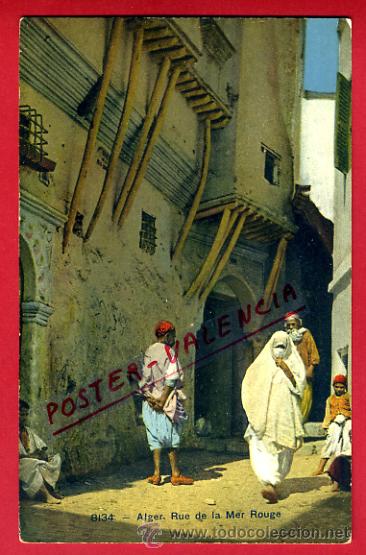 Postkarten: POSTAL ARGEL, ARGELIA, RUE DE LA MER ROUGE,   P72605