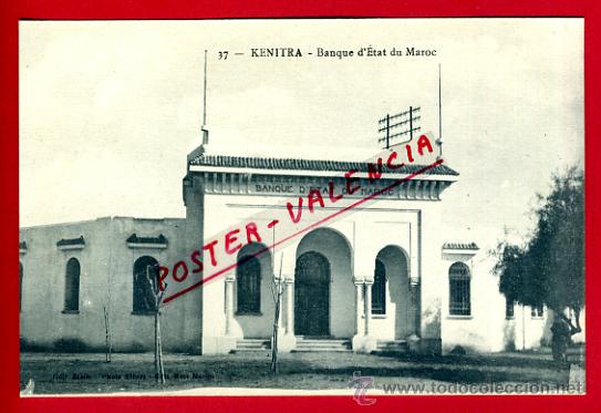Postkarten: POSTAL KENITRA, MARRUECOS, BANQUE D&acute;ETAT DU MAROC,   P72681