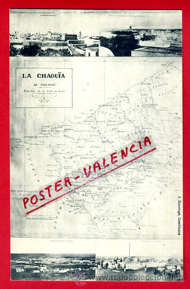 Cartes Postales: POSTAL LA CHAOU&Iuml;A, MARRUECOS, MAPA,   P72695