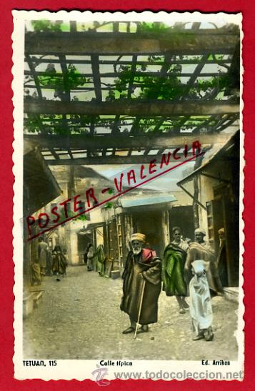 Postkarten: POSTAL TETUAN, MARRUECOS, CALLE TIPICA,   P72772