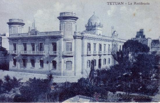 Postkarten: MARRUECOS - TETUAN - LA RESIDENCIA - IMPRESA EN AZUL