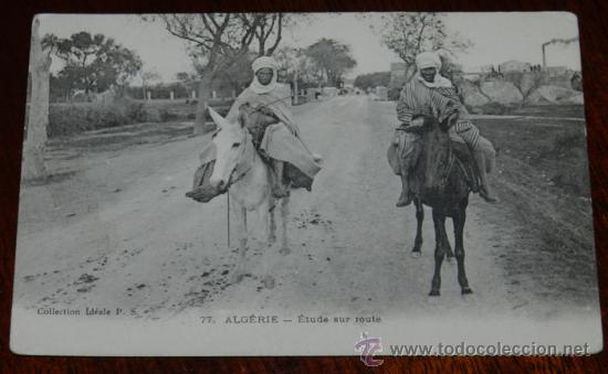 Postais: ANTIGUA POSTAL DE ARGELIA, N. 77, COLECCION IDEALE P.S., CIRCULADA.