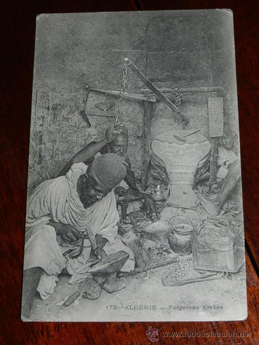 Postais: ANTIGUA POSTAL DE ARGELIA, N. 172, ARTESANOS, COLECCION IDEALE P.S., CIRCULADA.