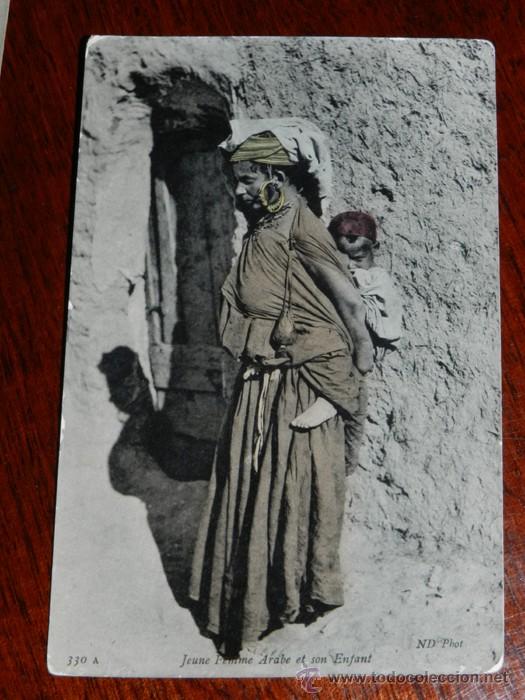 Postais: ANTIGUA POSTAL DE MUJER CON NI&Ntilde;O, N. 330 A, POSIBLEMENTE ARGELIA, ND. PHOTO, NO CIRCULADA, ESCRITA.