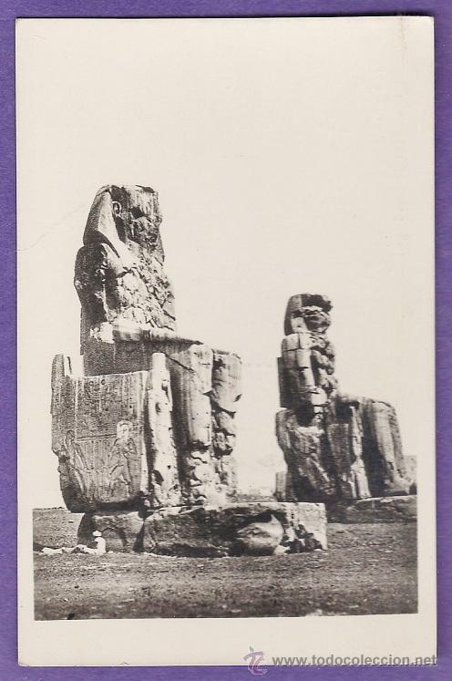 Postais: egipto - tebas - los colosos de memnon - ed. espa&ntilde;ola - sin circular - a&ntilde;os 40 / 50