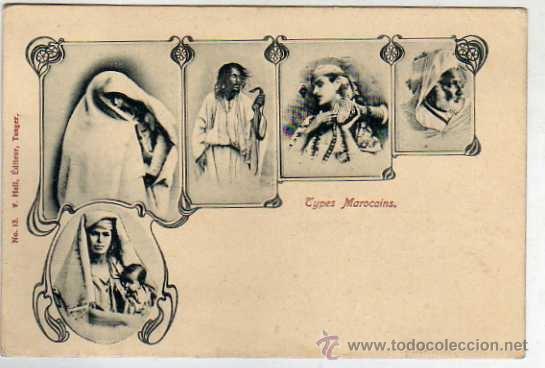 Postais: Tipos maroquies. Types Marocains. n&ordm; 13 Hell Editeur Tanger. Reverso sin dividir. Sin circular.