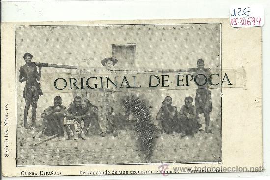 Cartes Postales: (PS-30694)POSTAL DE GUINEA ESPA&Ntilde;OLA-DESCANSANDO DE UNA EXCURSION-FERNANDO POO