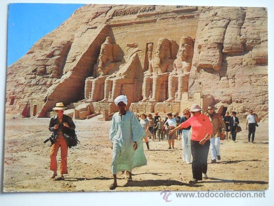 Postais: POSTAL DE EGIPTO - TEMPLO DE ABU - SEMBEL CIRCULADA CON SELLO