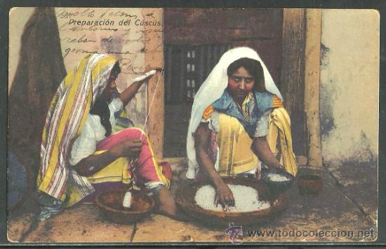 Postales: MARRUECOS. PREPARACION DEL CUSCUS. ESCRITA EN 18-05-1913. - Foto 1