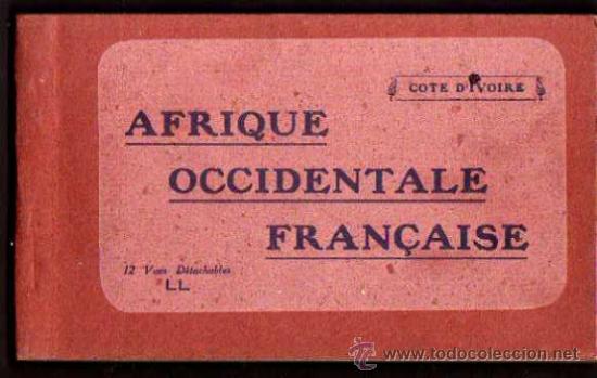 Postais: Antiguo bloc de postales de Costa d'Ivoire. 12 postales.