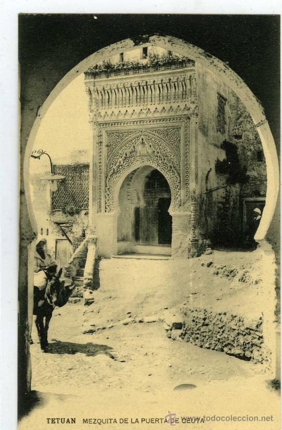Postcards: POSTAL TETUAN MEZQUITA DE LA PUERTA DE CEUTA MARRUECOS