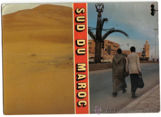 Postcards: POSTAL DEL SUR DE MARRUECOS- AVENUE D'ERRACHIDIA Y DUNAS DE MERSOUGA -CIRCULADA.