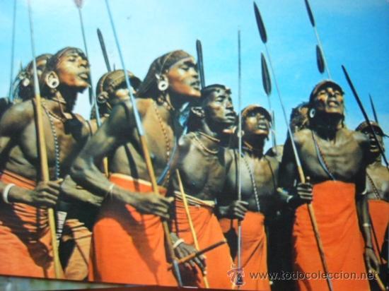 Postais: AFRICAN DANCERS.  CIRCULADA.