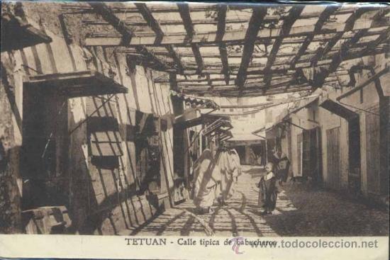 Postales: TETU&Aacute;N.- CALLE TIPICA DE BABUCHEROS