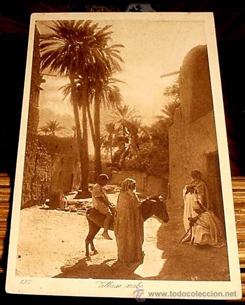 Cartes Postales: ANTIGUA  POSTAL DE MARRUECOS - HABITANTES DE UN PUEBLO ARABE -  ED.L.L - NO CIRCULADA.