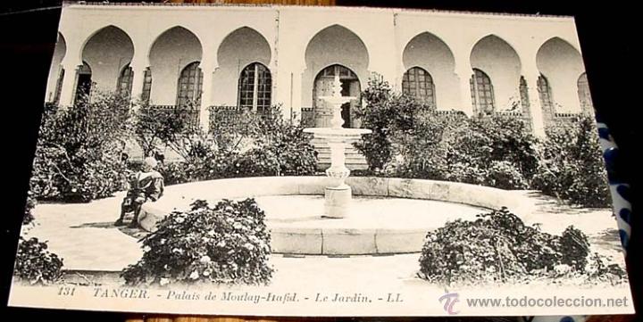 Postais: ANTIGUA POSTAL DE TANGER - BONITA JARDIN DEL PALACIO DE MOULAY-HAFID -  NO CIRCULADA.