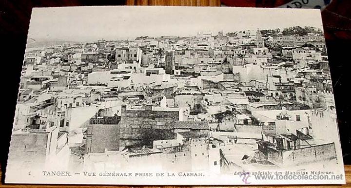 Cartoline: ANTIGUA POSTAL DE TANGER - BONITA VISTA GENERAL DE LA KASBAH - ED. LEVY FILS-  NO CIRCULADA.