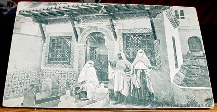 Cartoline: ANTIGUA POSTAL DE TANGER - MUJERES ARABES - ED. AQUA FOTO - NO CIRCULADA - ESCRITA.