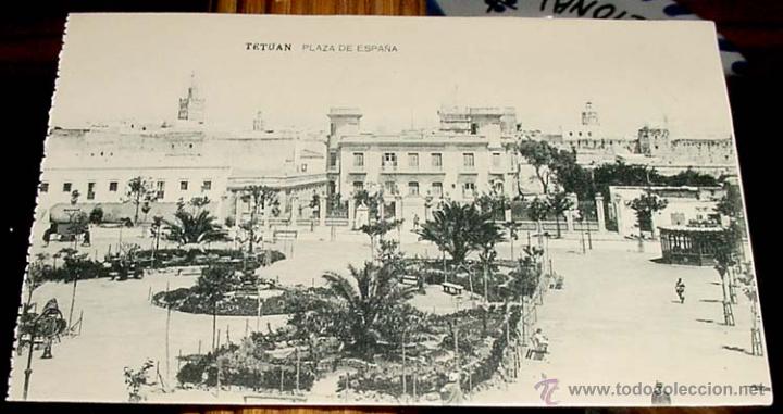 Cartoline: ANTIGUA POSTAL MARRUECO - TETUAN BONITA VISTA DE LA PLAZA DE ESPA&Ntilde;A - SIN CIRCULAR - ED.HAUSER Y MEN