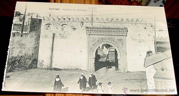 Postais: ANTIGUA POSTAL MARRUECOS - TETUAN BONITA VISTA DE LA PUERTA DE TANGER - SIN CIRCULAR - ED.HAUSER Y M