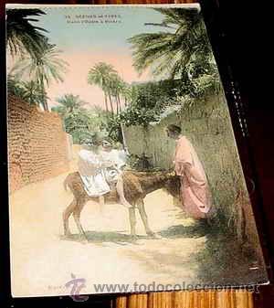 Cartes Postales: ANTIGUA POSTAL MARRUECOS - DANA L&acute;OASIS A BISKRA  - NO CIRCULADA - ED. A. F.