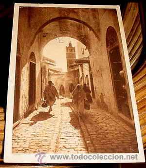 Cartes Postales: ANTIGUA POSTAL MARRUECOS - UNA CALLE -  CIRCULADA - ED. LEHNERT &amp; LANDROCK.