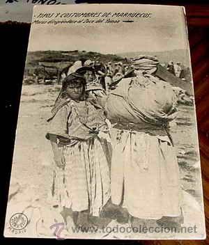 Cartes Postales: ANTIGUA POSTAL MARRUECOS - TIPOS Y COSTUMBRES DE MARRUECOS - MOROS DIRIGIENDOSE AL ZOCO DEL YEMAA -N