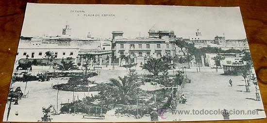 Cartes Postales: ANTIGUA POSTAL MARRUECOS - TETUAN PLAZA DE ESPA&Ntilde;A - NO CIRCULADA - ED. HAUSER Y MENET.
