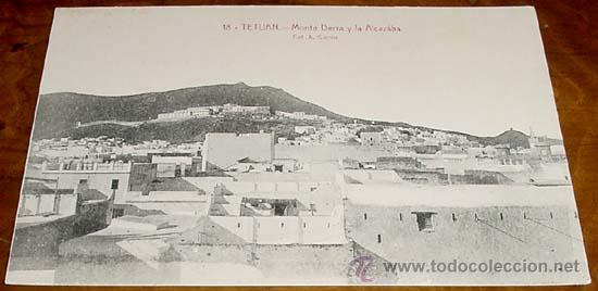 Cartes Postales: ANTIGUA POSTAL MARRUECOS - TETUAN MONTE DERRA Y LA ALCAZABA - NO CIRCULADA - ED. CORDOBA Y VIALA.