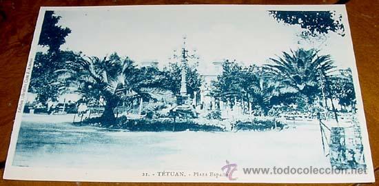 Cartes Postales: ANTIGUA POSTAL MARRUECOS - TETUAN PLAZA ESPA&Ntilde;A - NO CIRCULADA - ED. CASA J. ALCARAS.