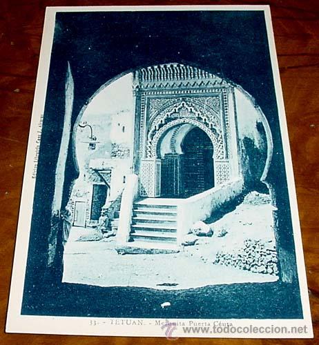 Cartes Postales: ANTIGUA POSTAL MARRUECOS - TETUAN MEZQUITA PUERTA CEUTA - NO CIRCULADA - ED. CASA J. ALCARAS.