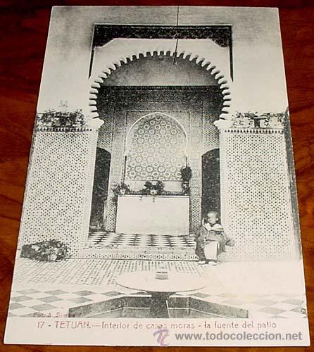 Cartes Postales: ANTIGUA POSTAL MARRUECOS - TETUAN INTERIOR DE CASA MORA - NO CIRCULADA - ED. CORDOBA Y VIALA.