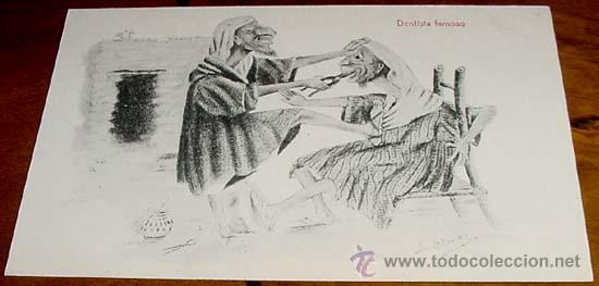 Cartes Postales: ANTIGUA POSTAL MARRUECOS - DENTISTA FAMOSO - NO CIRCULADA - ED. BOIX HERMANOS.