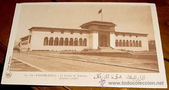 Cartes Postales: ANTIGUA POSTAL MARRUECOS - CASABALANCA PALACIO DE JUSTICIA - NO CIRCULADA - ED. PHOTO FLANDRIN.
