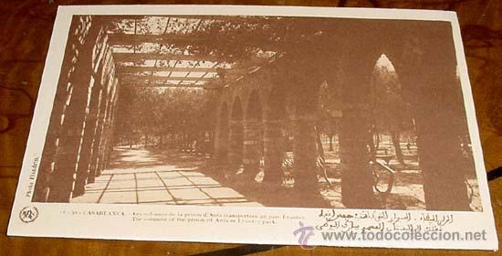 Cartes Postales: ANTIGUA POSTAL MARRUECOS - CASABALANCA LAS COLUMNAS DE LA PRISION - NO CIRCULADA - ED. PHOTO FLANDRI