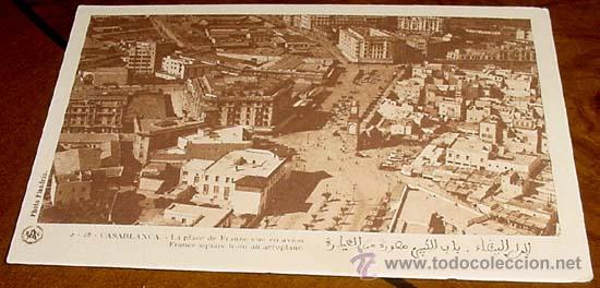 Cartes Postales: ANTIGUA POSTAL MARRUECOS - CASABALANCA PLAZA DE FRANCIA DESDE UN AVION - NO CIRCULADA - ED. PHOTO FL