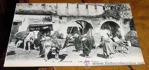 Cartes Postales: ANTIGUA POSTAL DE TANGER - LES DEUX PORTES - NO CIRCULADA - DIVIDIDA - LL