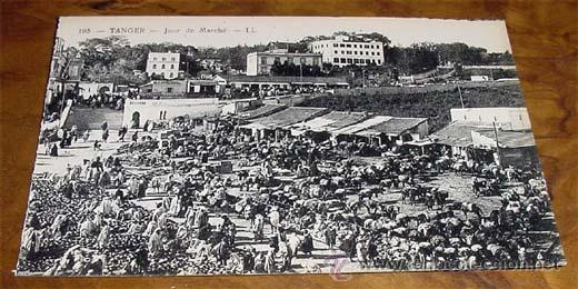 Cartes Postales: ANTIGUA POSTAL DE TANGER - JOUR DE MARCHE - NO CIRCULADA - DIVIDIDA - LL