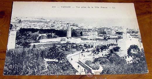 Cartes Postales: ANTIGUA POSTAL DE TANGER - VUE PRISE DE LA VILLA FRANCE - NO CIRCULADA - DIVIDIDA - LL