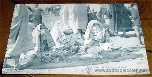 Cartes Postales: ANTIGUA POSTAL DE TETUAN - VENDEDORAS MORAS - NO CIRCULADA - DIVIDIDA - HAUSER Y MENET