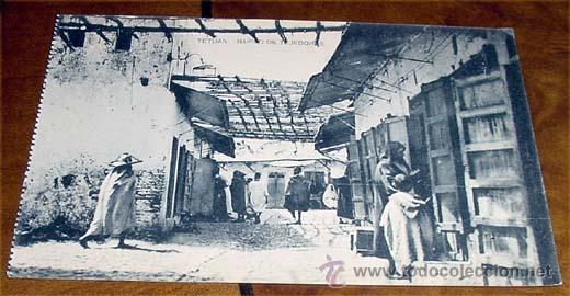 Cartoline: ANTIGUA POSTAL DE TETUAN - BARRIO DE TEJEDORES - NO CIRCULADA - DIVIDIDA - HAUSER Y MENET