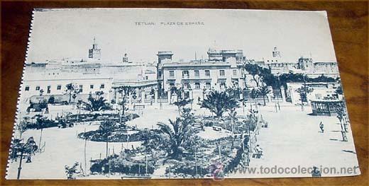 Cartoline: ANTIGUA POSTAL DE TETUAN - PLAZA DE ESPA&Ntilde;A - NO CIRCULADA - DIVIDIDA - HAUSER Y MENET