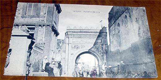 Cartes Postales: ANTIGUA POSTAL DE TETUAN - PUERTA DE FEZ- NO CIRCULADA - DIVIDIDA - HAUSER Y MENET