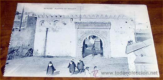 Cartoline: ANTIGUA POSTAL DE TETUAN - PUERTA DE TANGER - NO CIRCULADA - DIVIDIDA - HAUSER Y MENET