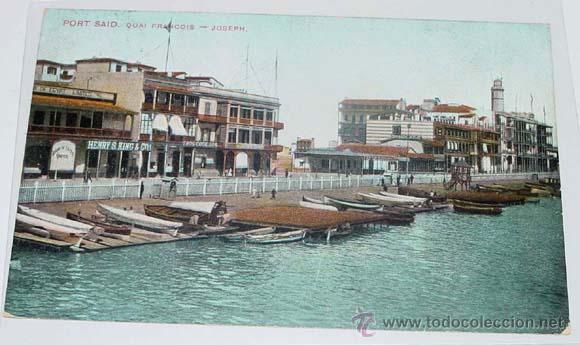 Cartoline: ANTIGUA POSTAL DE PORT SAID - QUAI - FRANCOIS JOSPH - CIRCULADA.